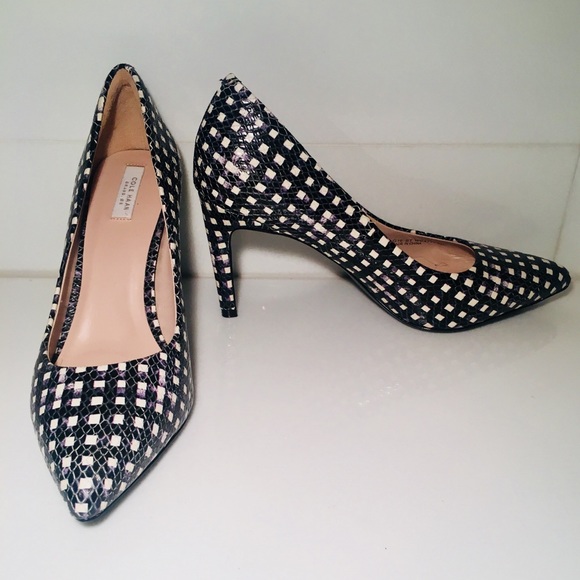 Cole Haan Shoes - Cole Haan Eliza Grand Pump 85mm Size 9 Black/White Cole Haan Shoes - Cole Haan Eliza Grand Pump 85mm Size 9 Black/White
